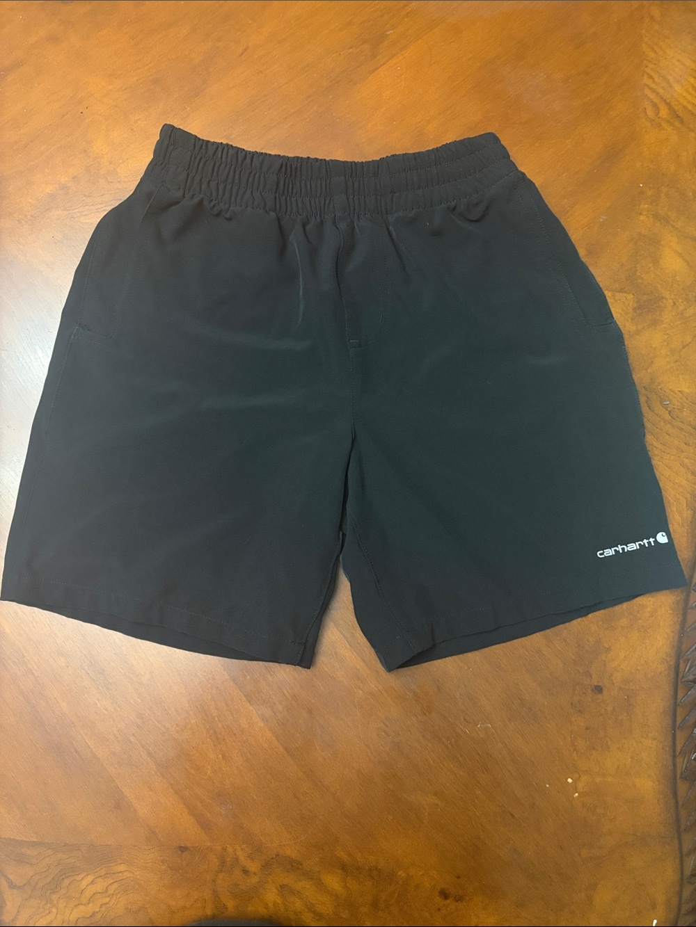 Carhartt Black Kids Athletic Elastic-Waist Shorts